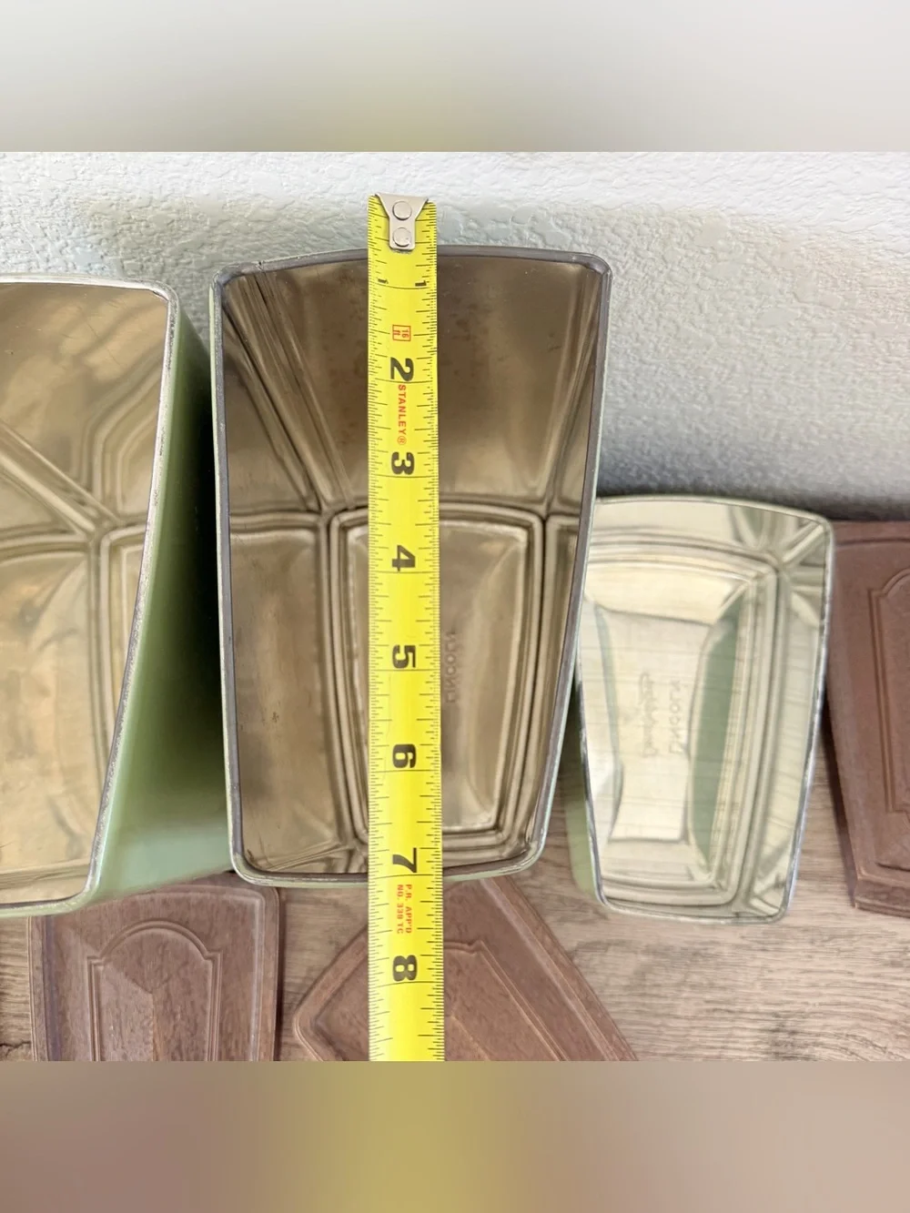 Vintage Lincoln Beautyware Canister Set Of 4 Avocado Green COMPLETE 4 Lids MCM